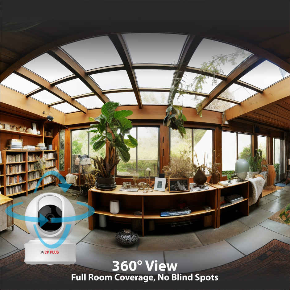 CP PLUS CP-E41Q 4MP Wi-Fi PT Camera with Motion Detection Two-Way Talk & Google Home Support