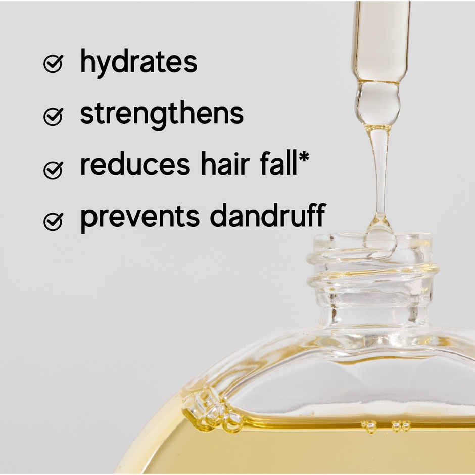 inde wild Champi Hair Oil With Bhringraj, Brahmi & Amla For Regrowth, Hairfall & Dandruff Control