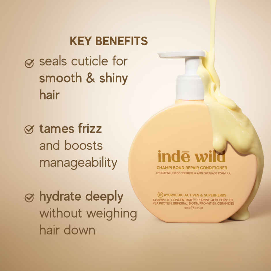 inde wild Champi Bond Repair Conditioner | Hydrating, Frizz Control & Anti Breakage Formula