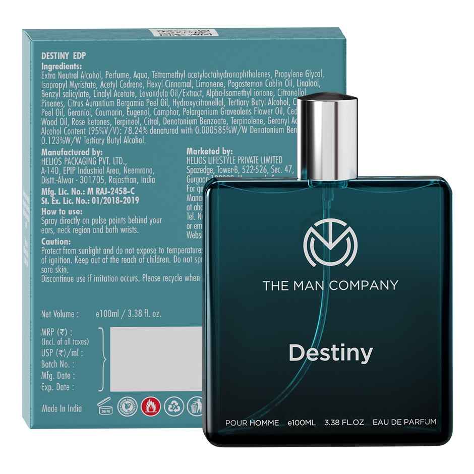 The Man Company Eau De Parfum Destiny | Long Lasting Perfume For Men I Gifts for him