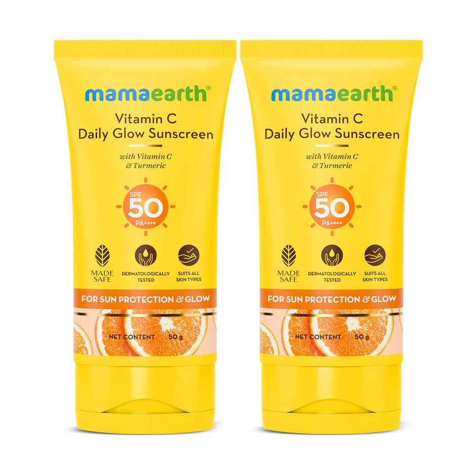 Mamaearth Vitamin C Daily Glow Sunscreen for Tan Protection Combo