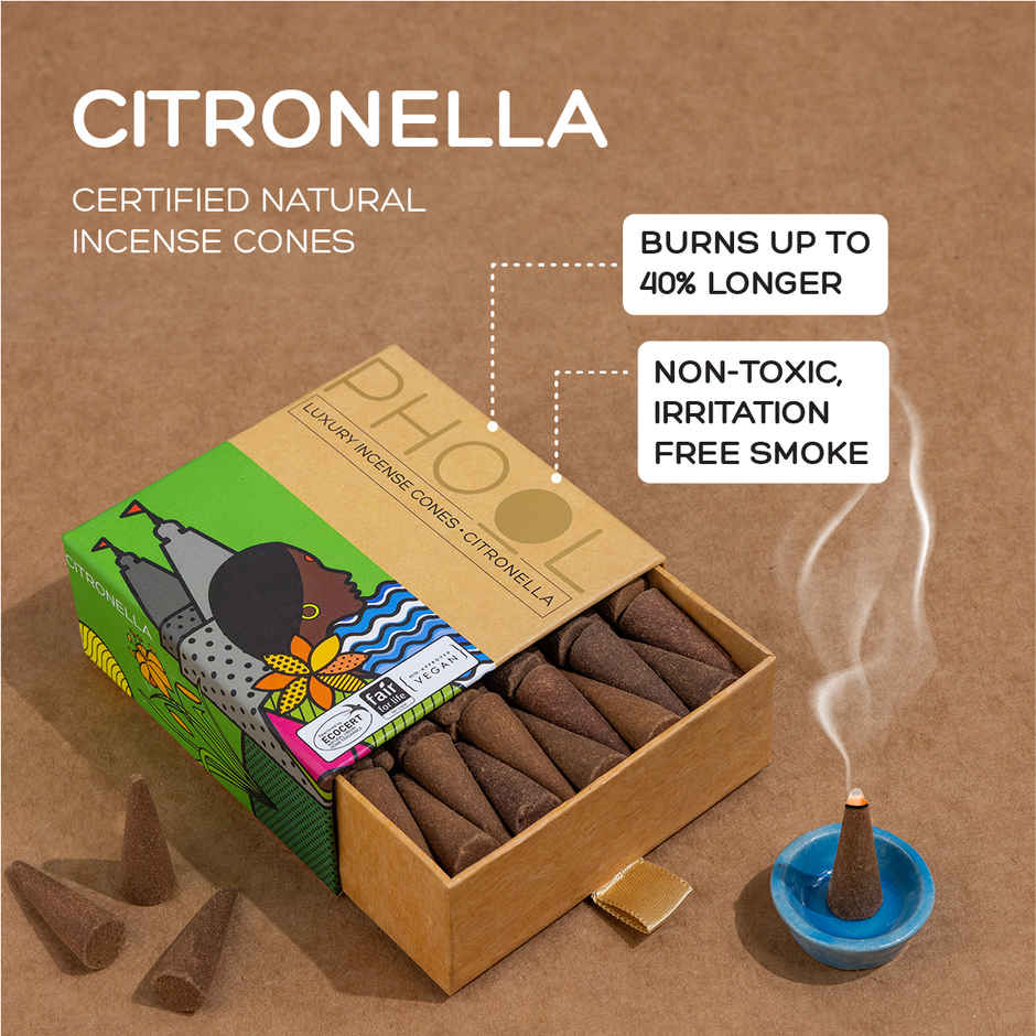 Phool Citronella Mosquito Repellent Dhoop Cones Combo