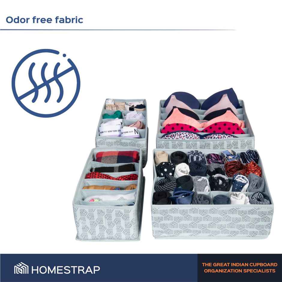 Homestrap Set Of 4 Foldable Storage Undergarment Organizer