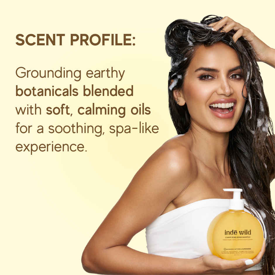 inde wild Champi Bond Repair Shampoo | Strengthening, Hairfall Control & Scalp Cleanser
