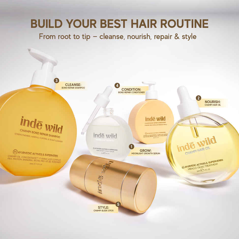 Champi Sleek Wax Stick With Champi Oil Concentrate for Sleek, Strong and Frizz-free Hair