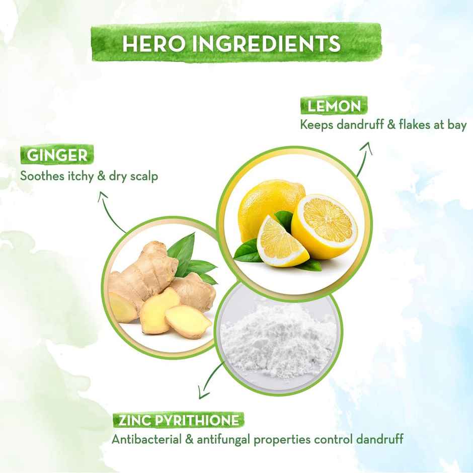Mamaearth Lemon Anti Dandruff Shampoo With Lemon & Ginger For Itchy & Flaky Scalp