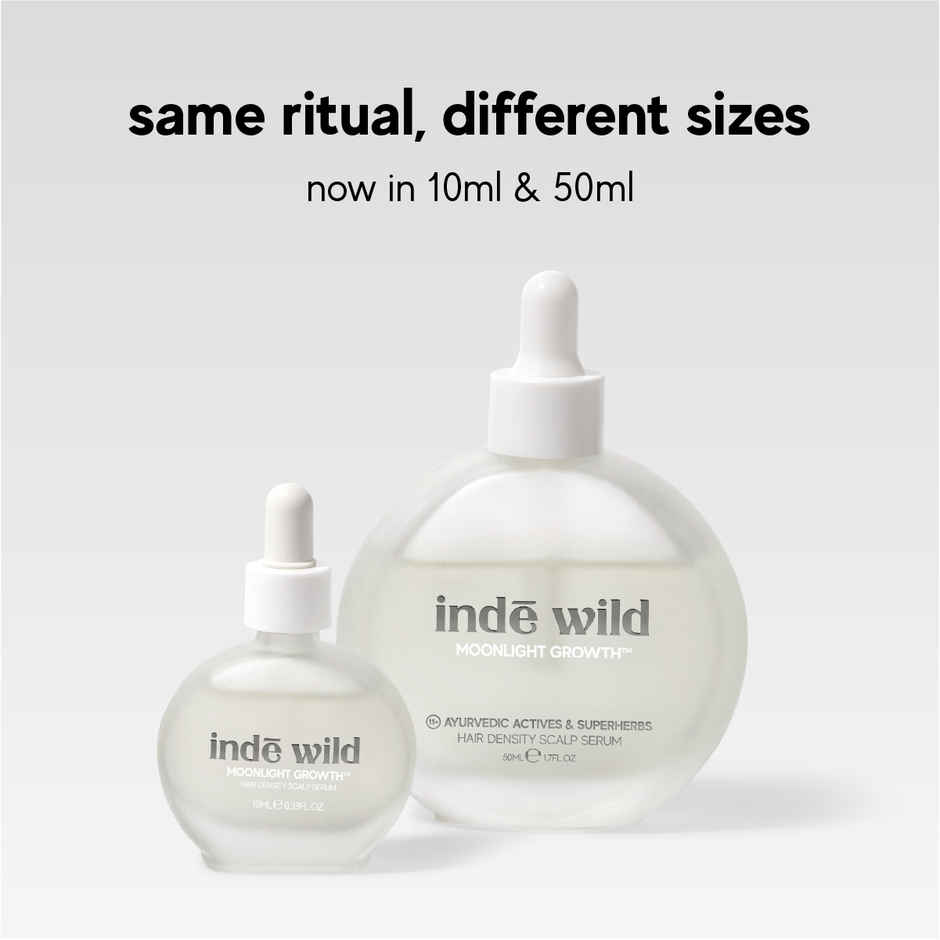 inde wild Moonlight Scalp Serum with Moringa, Bhringraj & Amla | Healthy Scalp & Hair Density