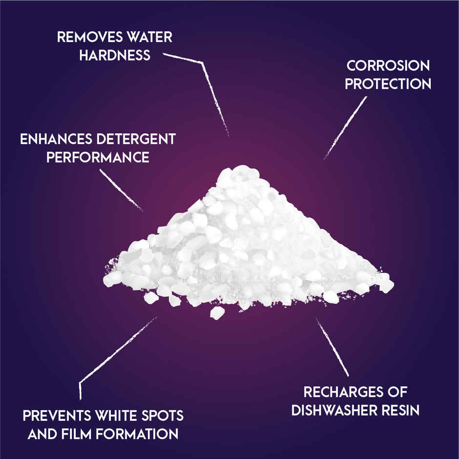Arnigo Dishwasher Salt for All Dishwashers, Prevents Spots & Enhances Cleaning