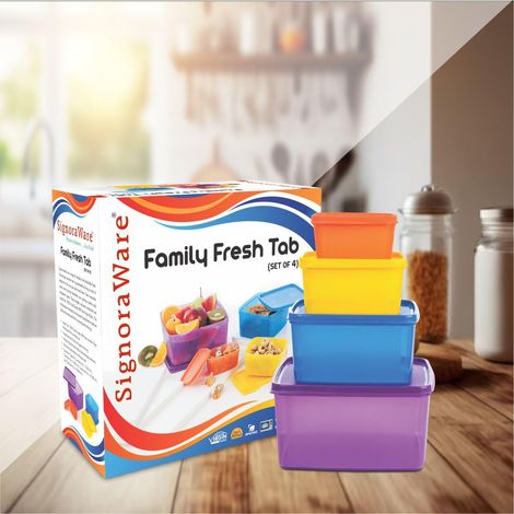 SignoraWare Family Fresh Tab Set/4 (2500Ml+1200Ml+500Ml+160Ml), 819Multicolor