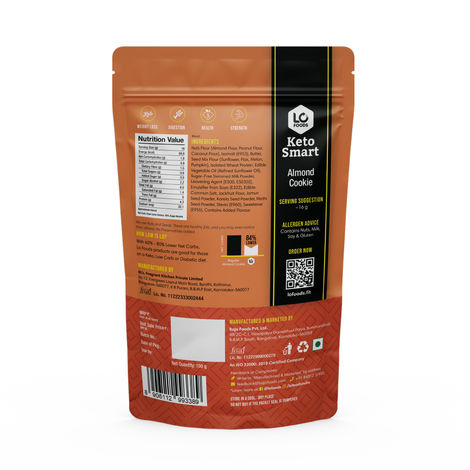 Lo Foods Keto Cookies Almond - Sugar Free Biscuit High Fibre Protein Cookie (digestive Biscuits)