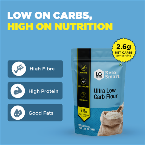 Lo Foods Ultra Low Carb Keto Flour, Keto Friendly Select Multigrain Atta with Almond Flour