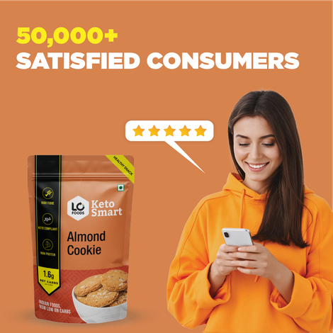 Lo Foods Keto Cookies Almond - Sugar Free Biscuit High Fibre Protein Cookie (digestive Biscuits)