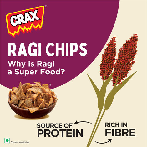 Crax Peri Peri Ragi Chips  - High Protein Millet Snacks