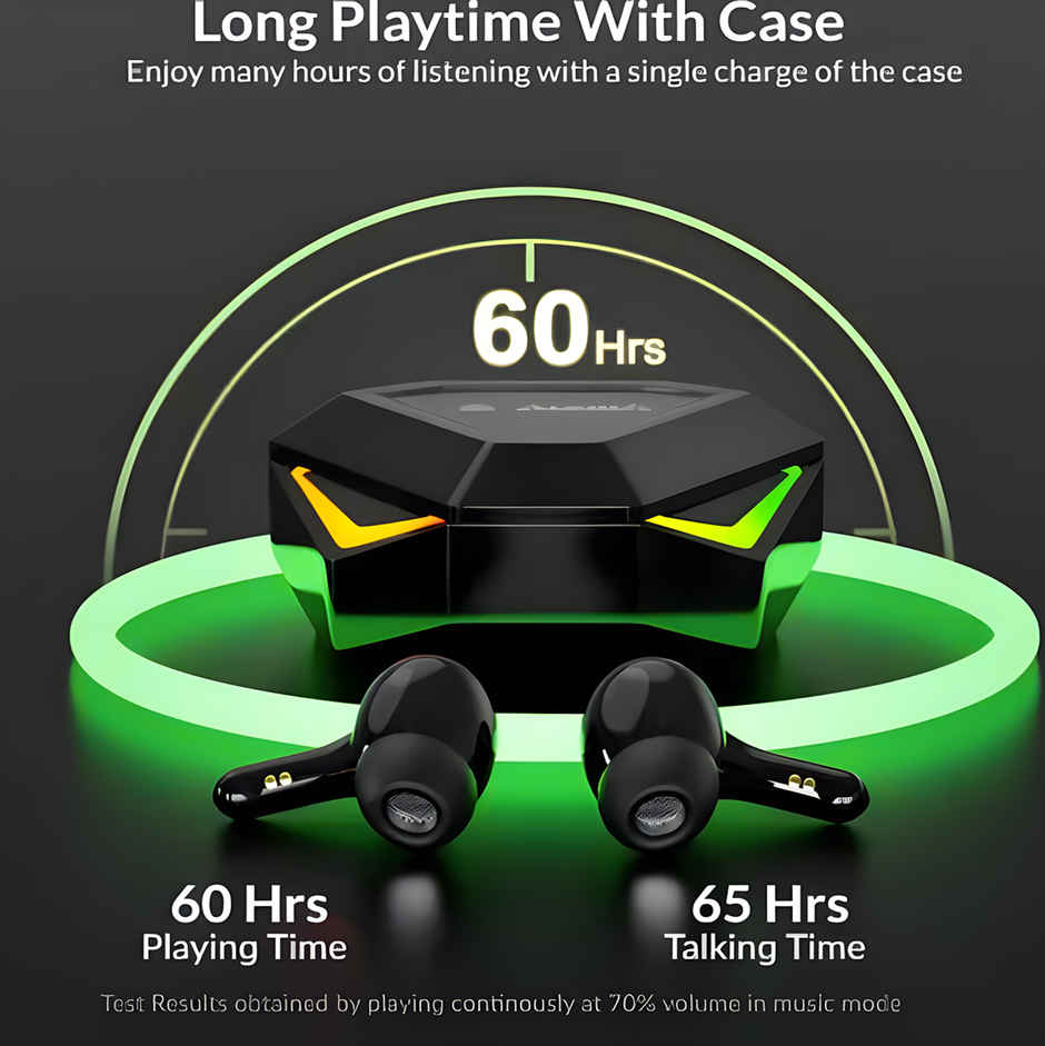 Aroma NB138 Bound - 60 Hours Playback | TWS | ANC with 32dB Noise Cancellation | Black