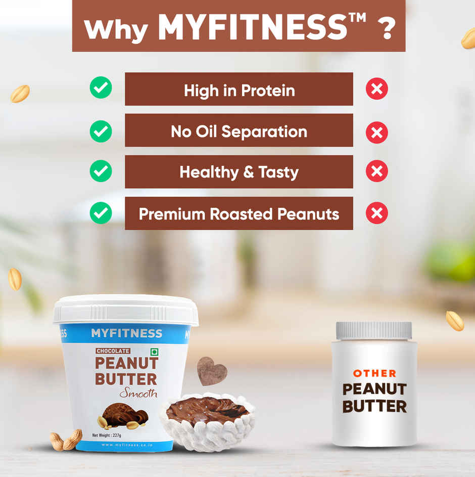 MyFitness Chocolate Peanut Butter Smooth Spread | High Protein