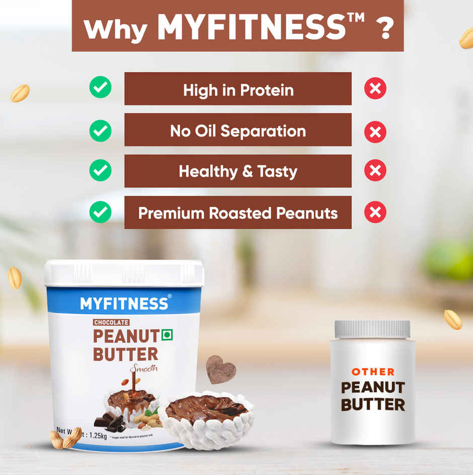MyFitness Chocolate Peanut Butter Smooth Spread | High Protein