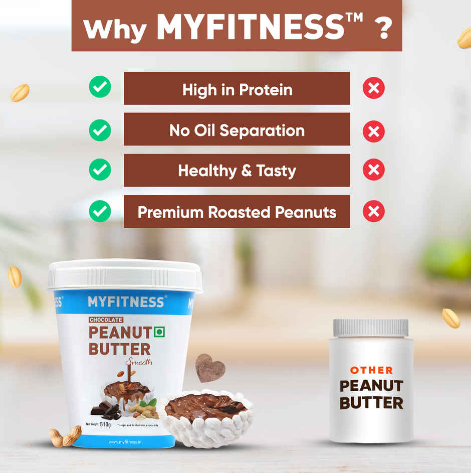 MyFitness Chocolate Peanut Butter Smooth Spread | High Protein