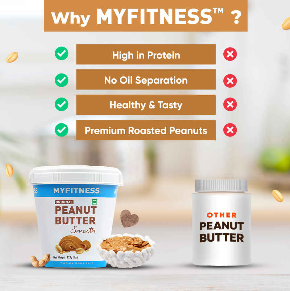 MyFitness Original Peanut Butter Smooth Spread | High Protein