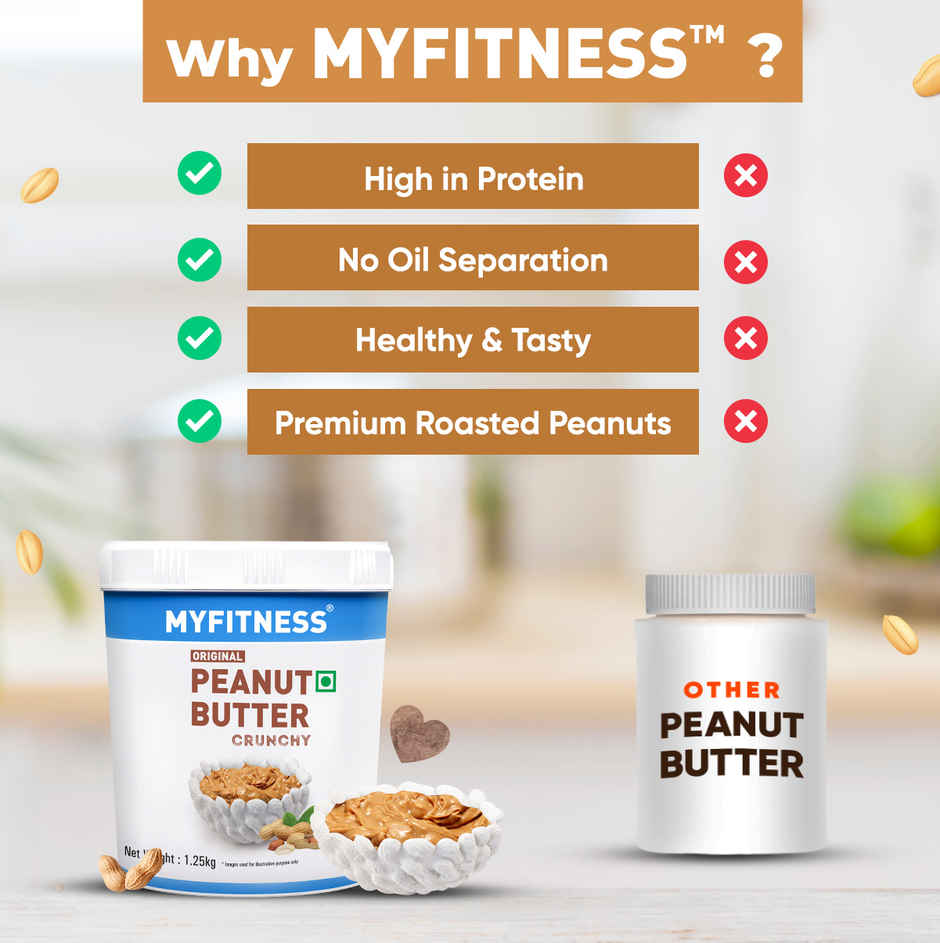 MyFitness Original Peanut Butter Crunchy Spread | High Protein