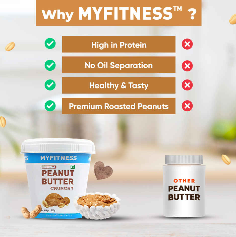 MyFitness Original Peanut Butter Crunchy Spread | High Protein
