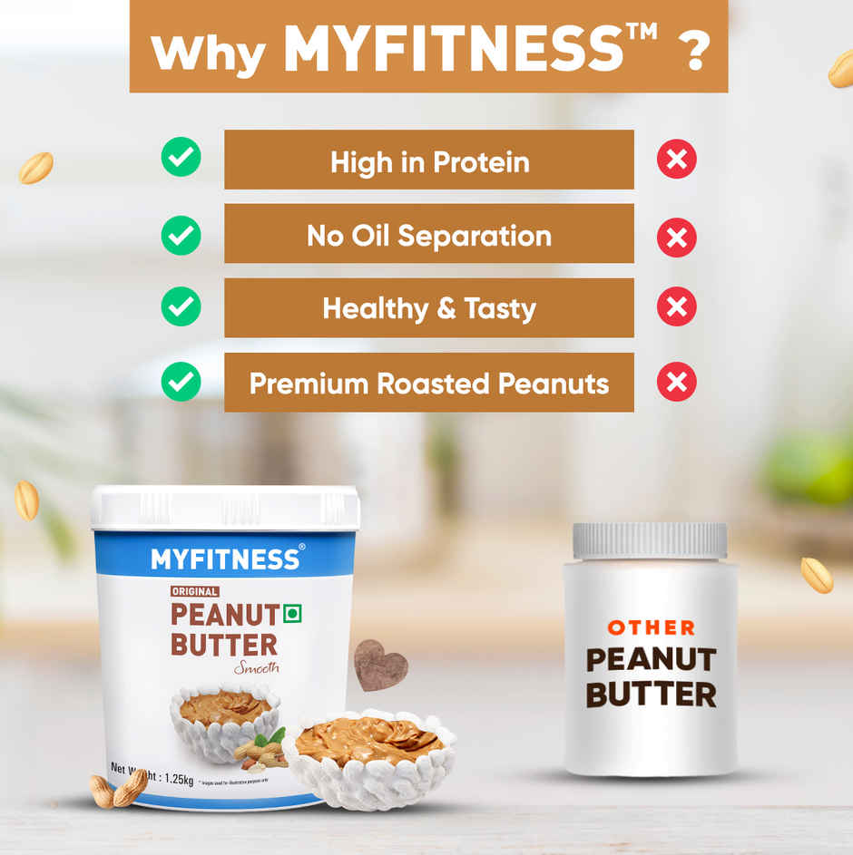 MyFitness Original Peanut Butter Smooth Spread | High Protein