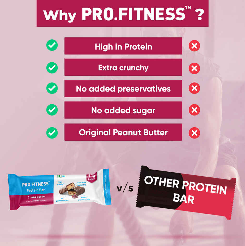 Pro.Fitness (11g) Protein Bar - Choco Berry |From makers of MyFitness peanut butter