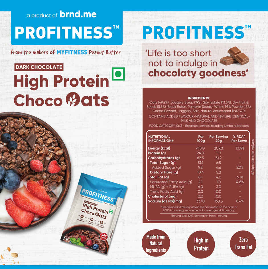Pro.Fitness High Protein Oats Dark Chocolate