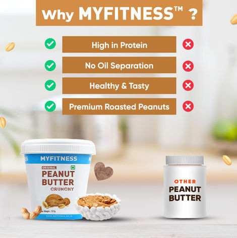MyFitness Original Peanut Butter Crunchy Spread | High Protein