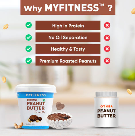 MyFitness Chocolate Peanut Butter Smooth Spread | High Protein