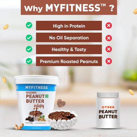 MyFitness Chocolate Peanut Butter Crispy Spread | High Protein