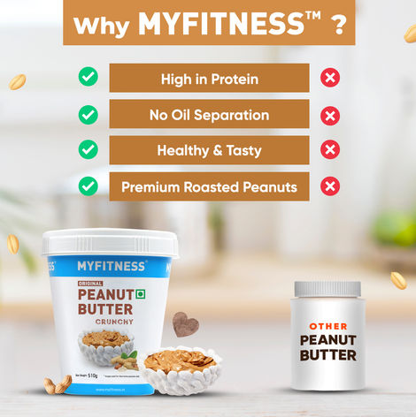 MyFitness Original Peanut Butter Crunchy Spread | High Protein