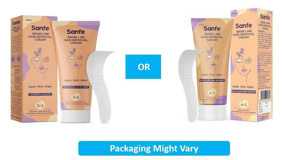 Sanfe Hair Removal Cream With Aloe Vera & Coconut Extracts Bikini Line Hair Removal
