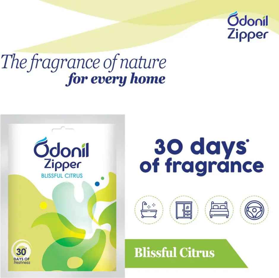 Odonil Blissful Citrus Zipper Air Freshener