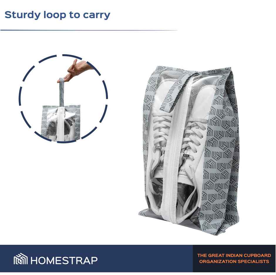 Homestrap Pack Of 4 Non-Woven Shoe Bag