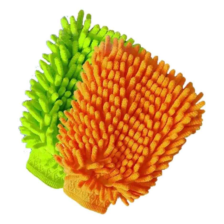 Sheen Microfiber Cleaning Hand Glove | 350 Gsm | Set Of 2 (Colour May Vary)