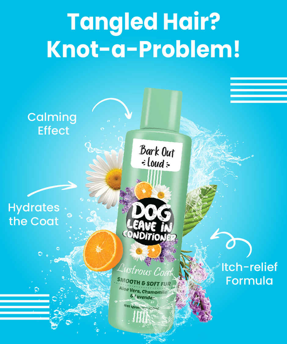 Bark Out Loud Dog Leave-In Conditioner for Soft, Shiny | Tangle-Free Coat with Frizz Control