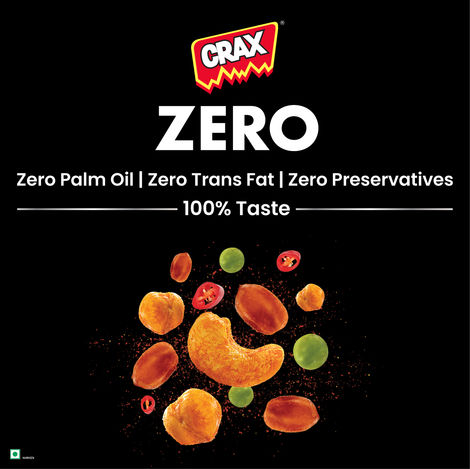 Crax Zero Cocktail Nut Mix Namkeen Snacks - No Palm Oil