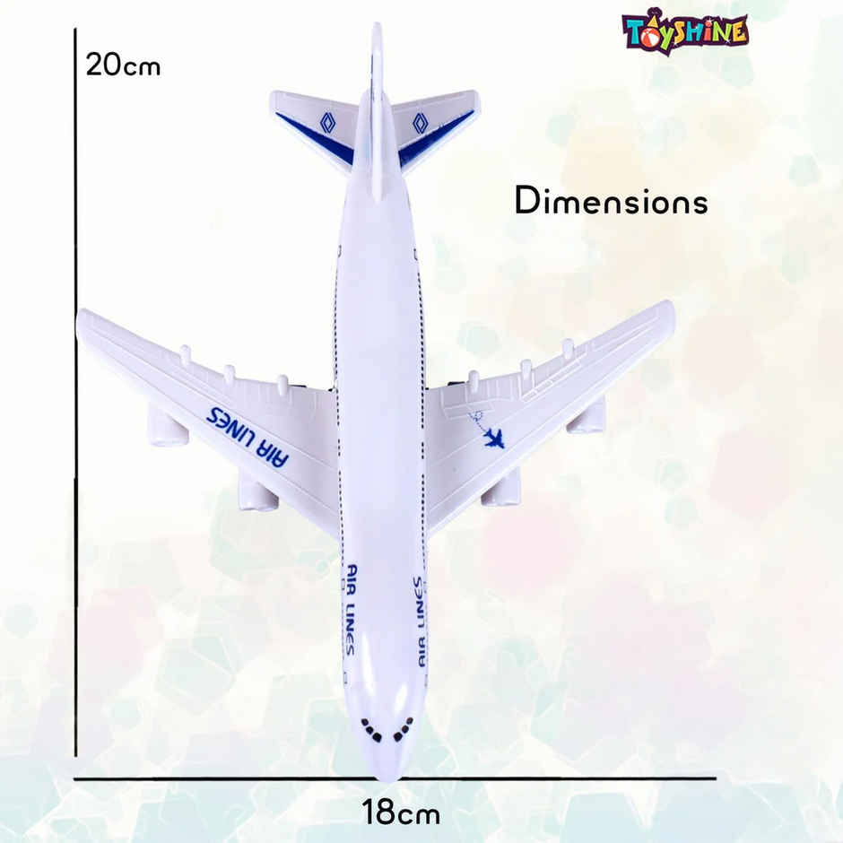 Toyshine Pull Back Realistic Design Aircraft Toy with Display Stand Kids - Assorted