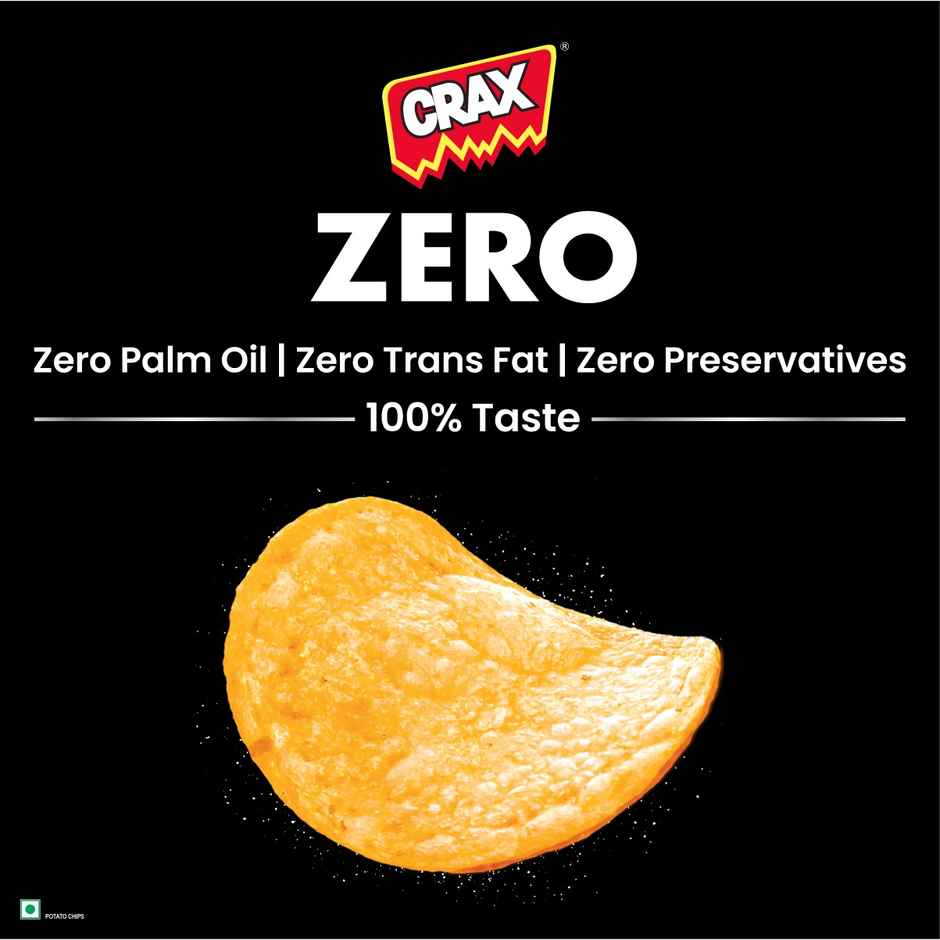 Crax Zero No Palm Oil Salted Potato Chips Snacks with Himalayan Rock Salt | Fasting Special