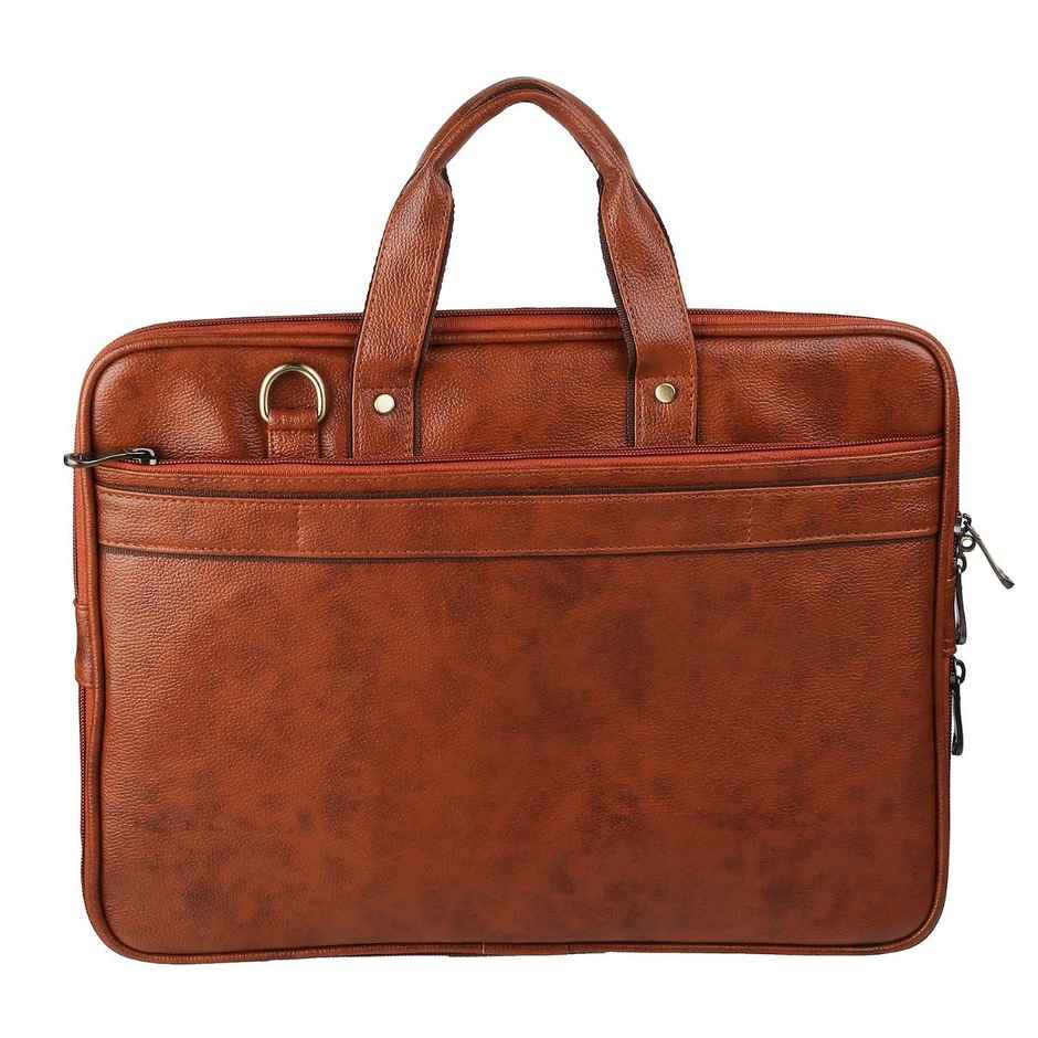 Mochi Women's Genuine Leather Laptop Bag | 37-7812-23 | Tan