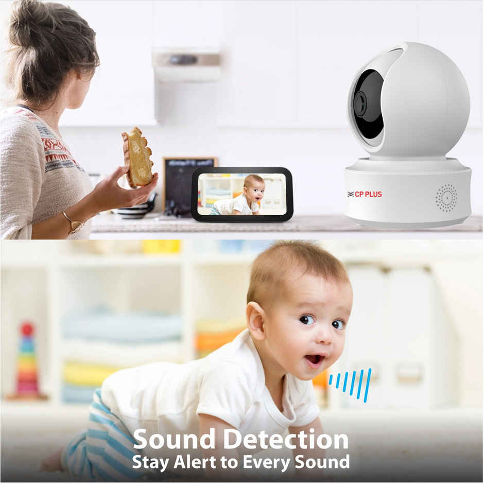 CP PLUS CP-E41Q 4MP Wi-Fi PT Camera with Motion Detection Two-Way Talk & Google Home Support