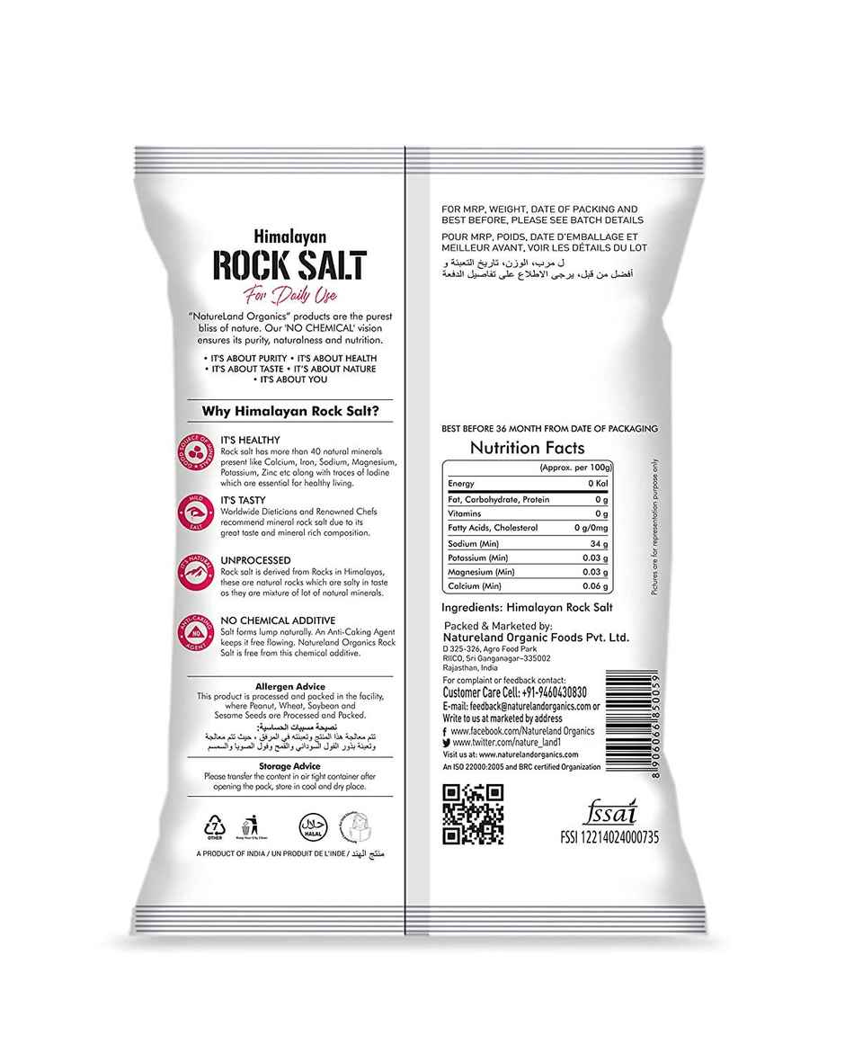 Natureland Organics Himalayan Pink Rock Salt