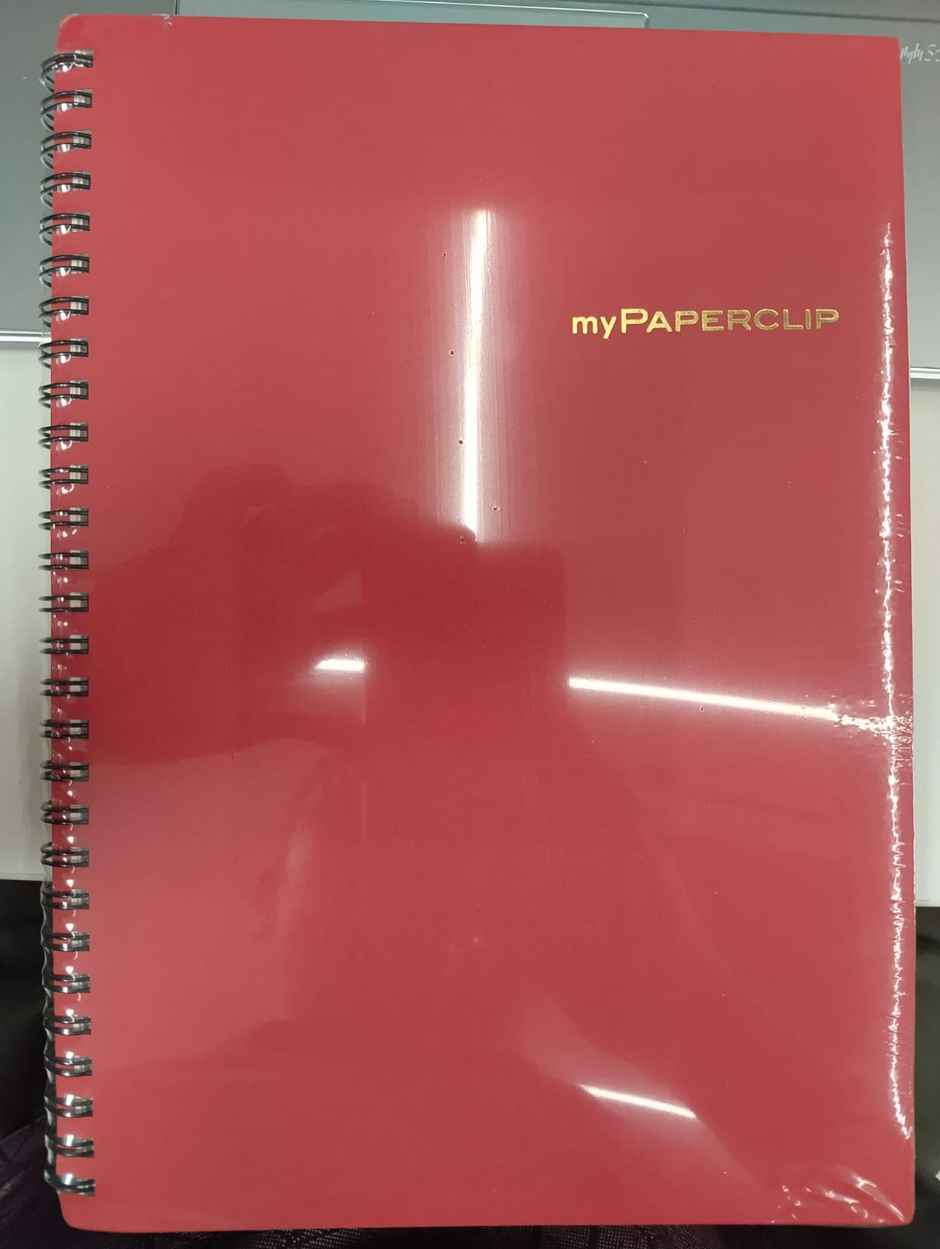 myPAPERCLIP - Neo Wiro Series NoteBook, 160 Pages, B5-Ruled-Red