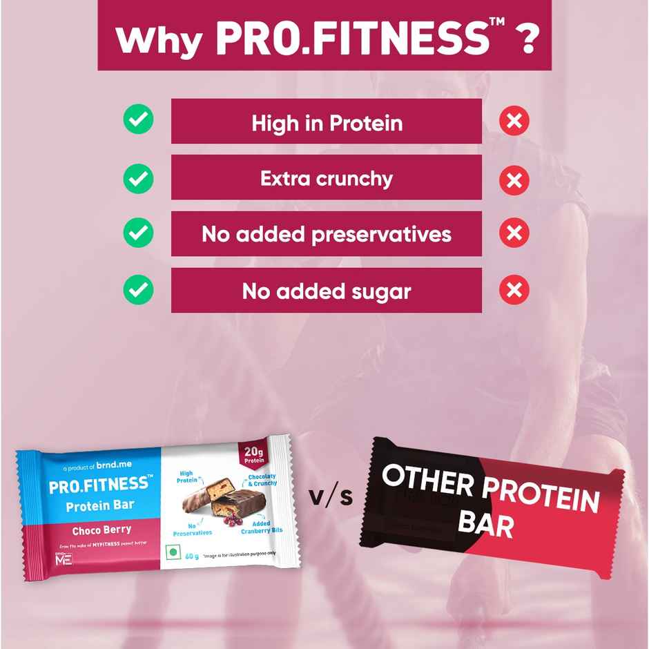 Pro.Fitness (20g) Protein Bar - Choco Berry|From makers of MyFitness peanut butter