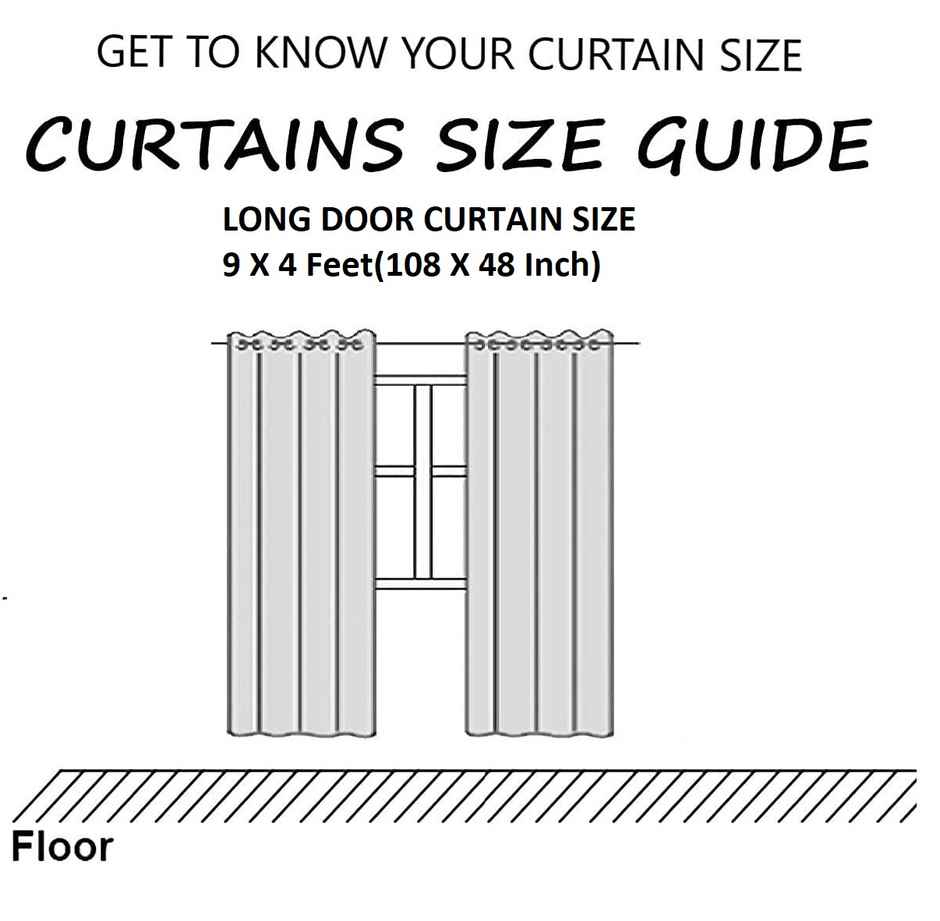 BAY6 Microfiber Cotton Door Curtains - Set of 2 - (9x4 ft) - Light Blue