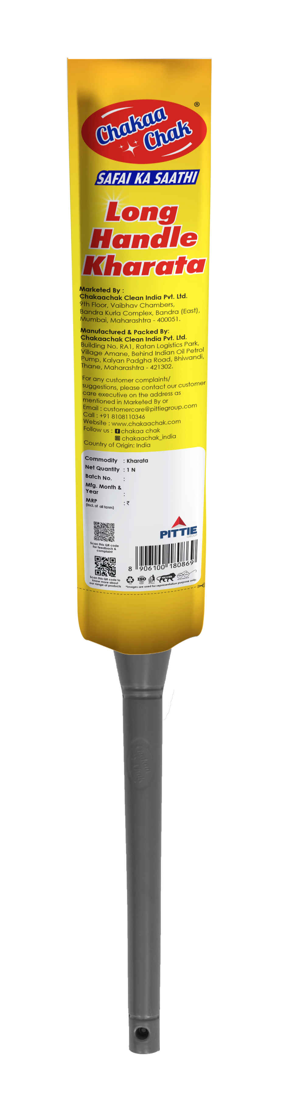 Chakaachak Long Handle Kharata Plastic Broom