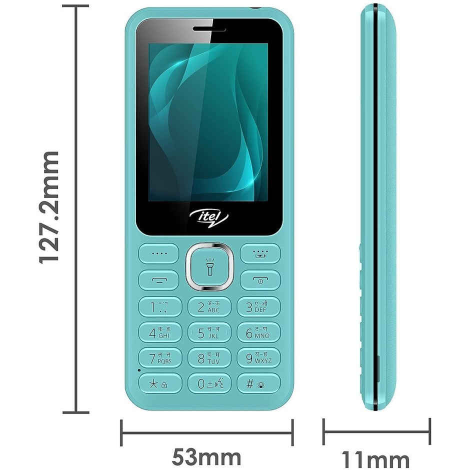 itel it5027 Slim Keypad Mobile | 2.4 inch Display | 1200 mAh Battery | Type C Charging | Light Green