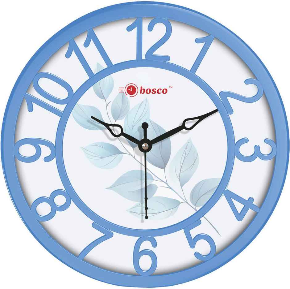 Bosco Analog Silent Blue Decorative 20 CM Table Cum Round Wall Clock BWC 1209