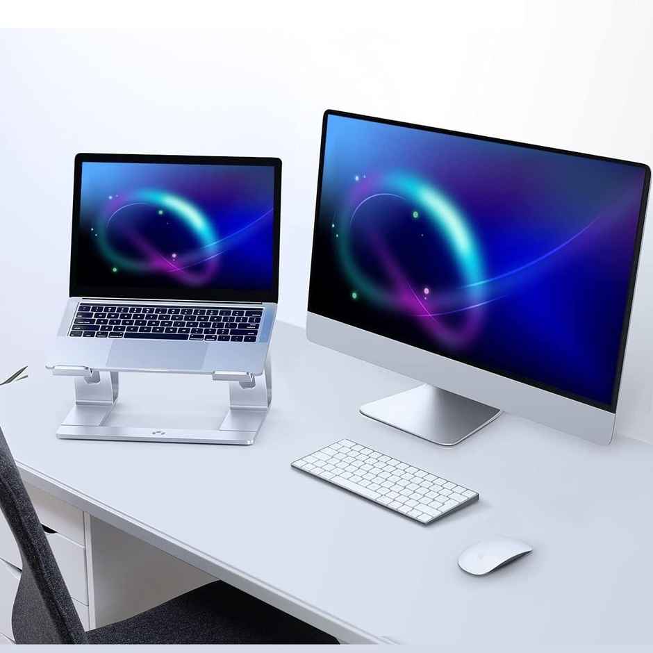 Dyazo Aluminum Laptop Stand with Cooling & Anti-Slip Pads - 11 Inch-17 Inch Notebooks