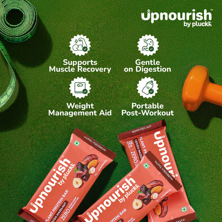 Pluckk Upnourish 15g Plant Protein | Cocoa Hazelnut | No Preservatives | No Added Sugar